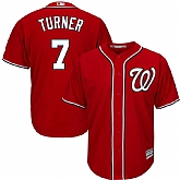 Nationals 7 Trea Turner Red Cool Base Jersey Dzhi,baseball caps,new era cap wholesale,wholesale hats